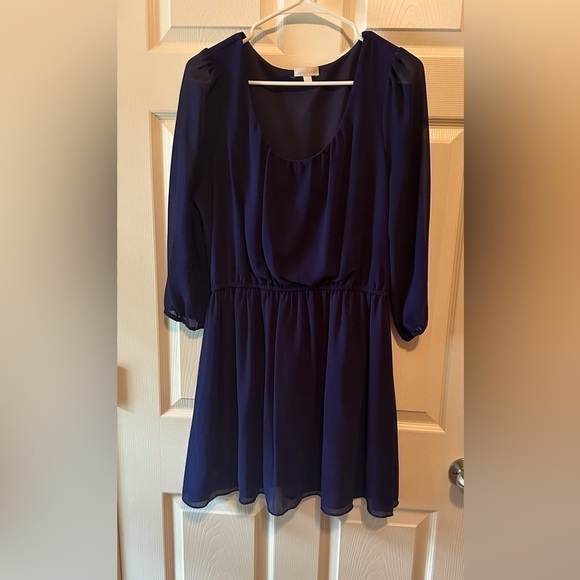 Navy Elastic Waist Charming Charlie Dress, Large - Picture 1 of 3